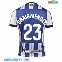 Camisa de time de futebol Real Sociedad Brais Mendez #23 Replicas 1º Equipamento 2025-26 Manga Curta
